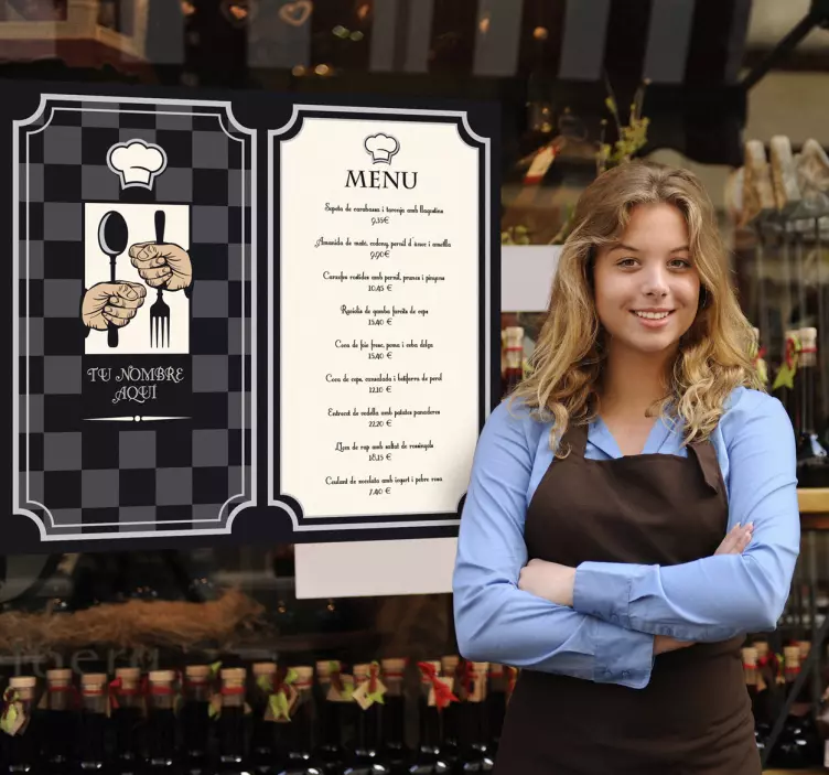 Autocolante decorativo para restaurantes Menu personalizável - TenStickers