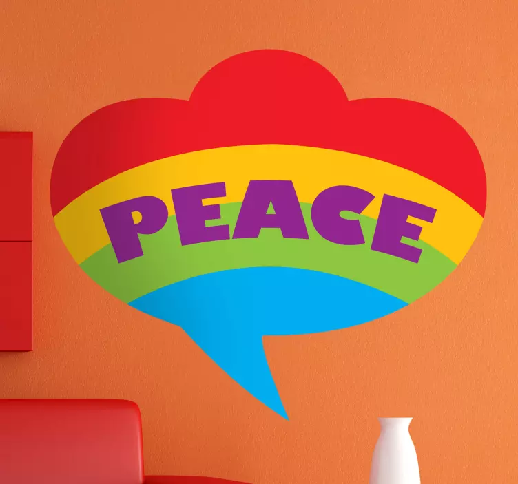 Vinil decorativo peace LGBT - TenStickers