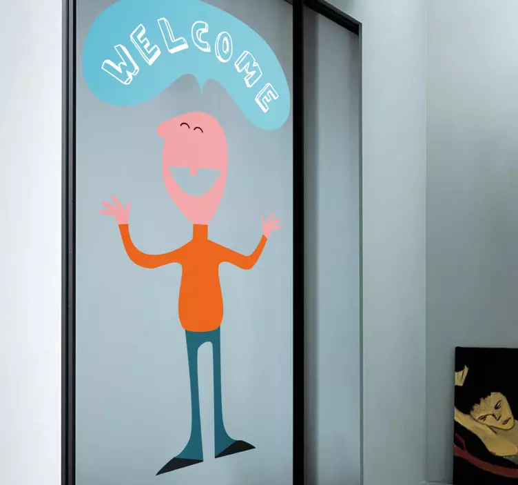 Vinil decorativo pessoa welcome - TenStickers
