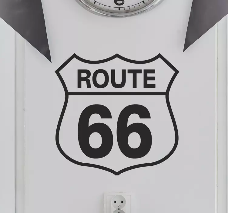 Vinil decorativo placa route 66 - TenStickers