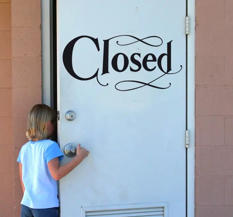 Vinil decorativo porta closed - TenStickers