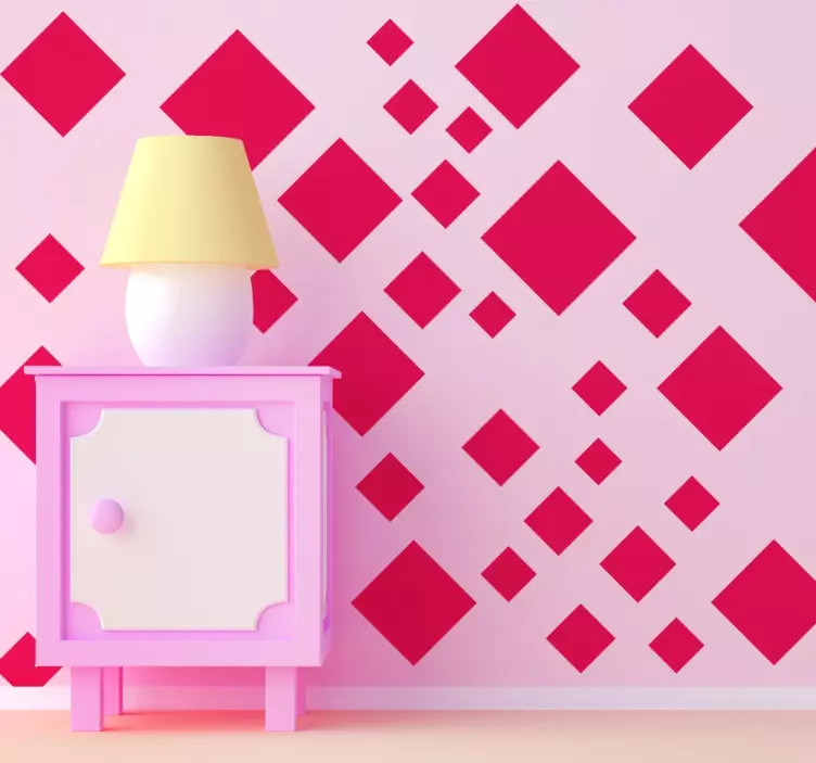 Vinil decorativo quadrados geométricos - TenStickers