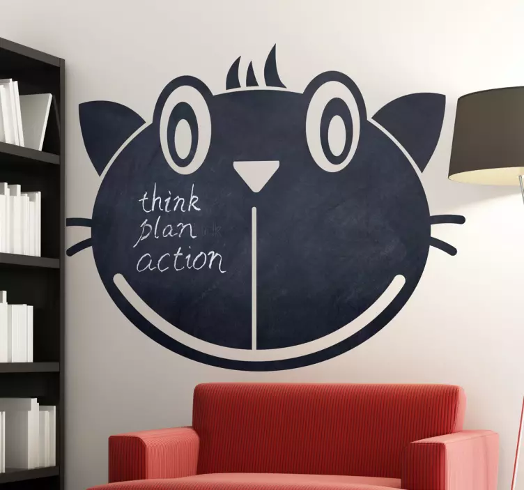 Vinil decorativo quadro preto ardósia gato - TenStickers