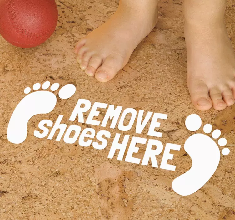 Vinil decorativo Remove Shoes Here - TenStickers