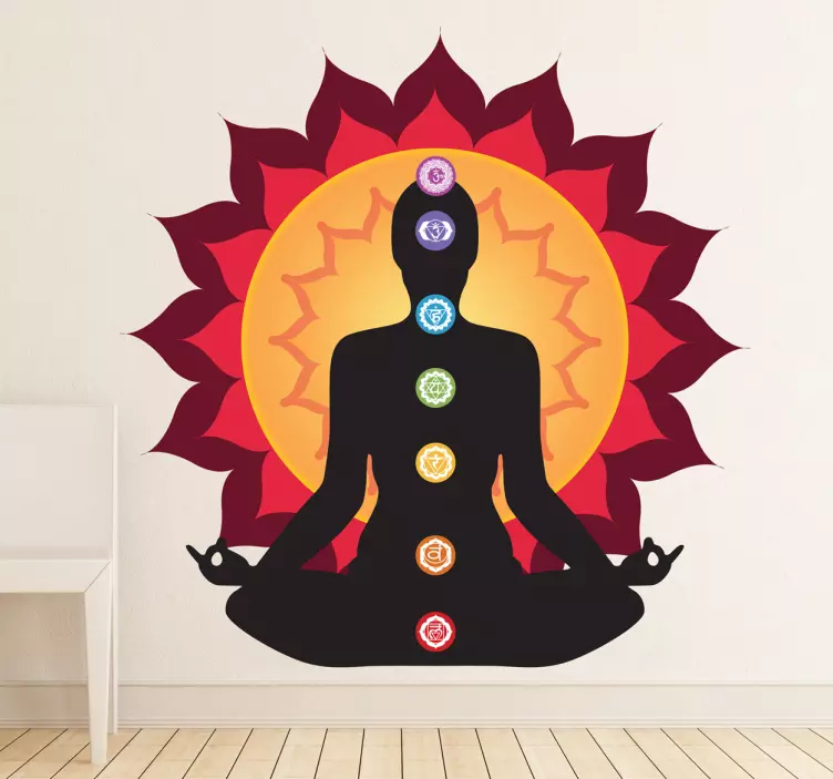 Vinil decorativo silhueta Chakra - TenStickers