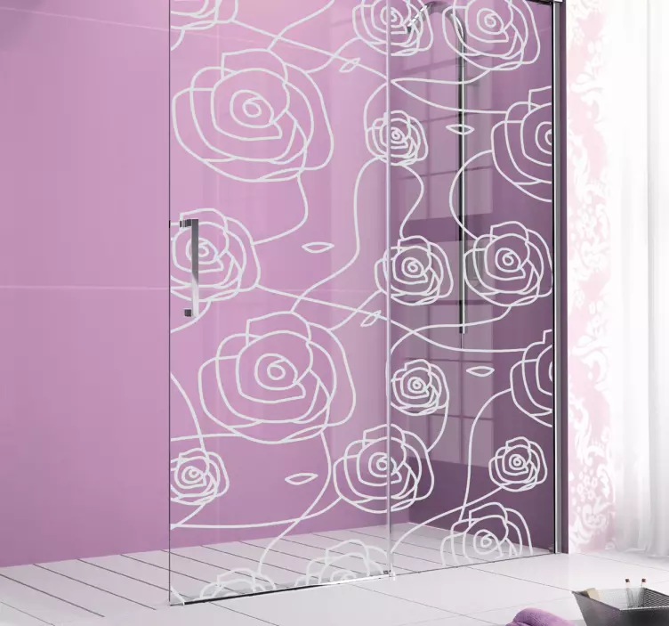 Vinil Decorativo Silhueta Rosas - TenStickers