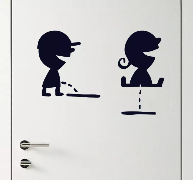 Vinil decorativo sinais WC meninos - TenStickers