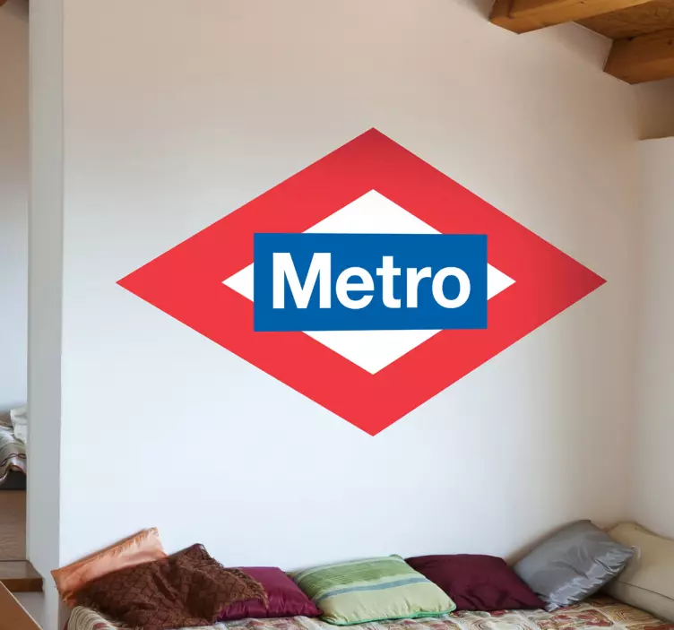 Vinil decorativo sinal metro - TenStickers
