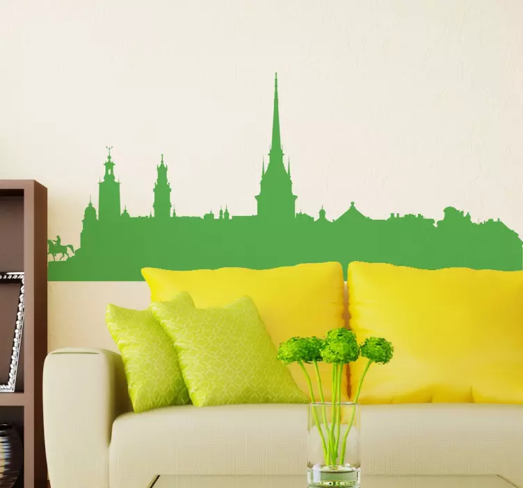 Vinil decorativo skyline Estocolmo - TenStickers