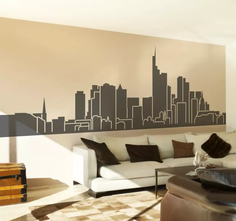 Vinil Decorativo Skyline Frankfurt - TenStickers