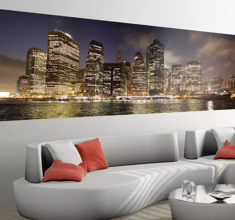 Vinil decorativo skyline New York, USA - TenStickers