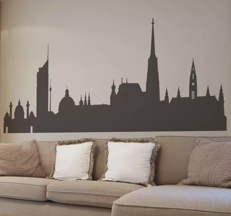 Vinil decorativo skyline Viena, Áustria - TenStickers
