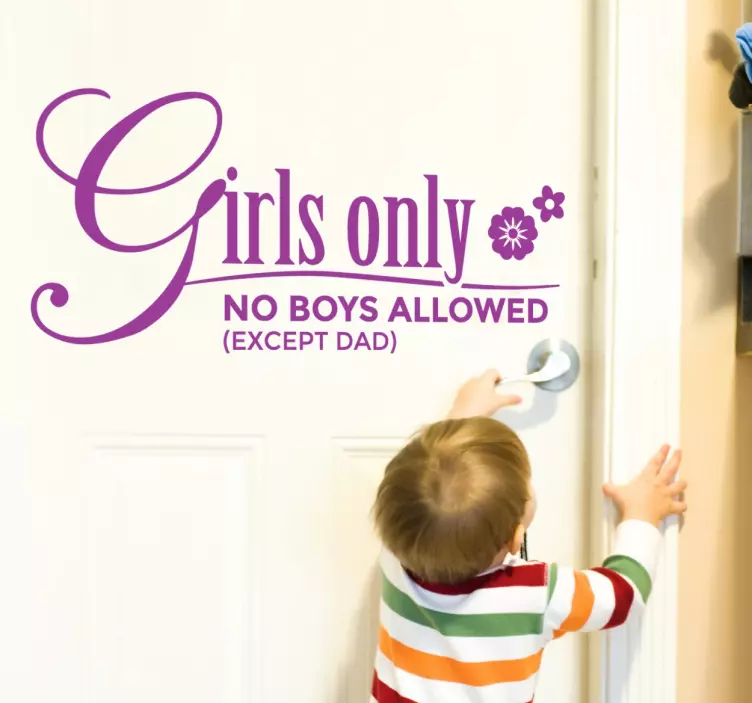 Vinil decorativo texto girls only - TenStickers