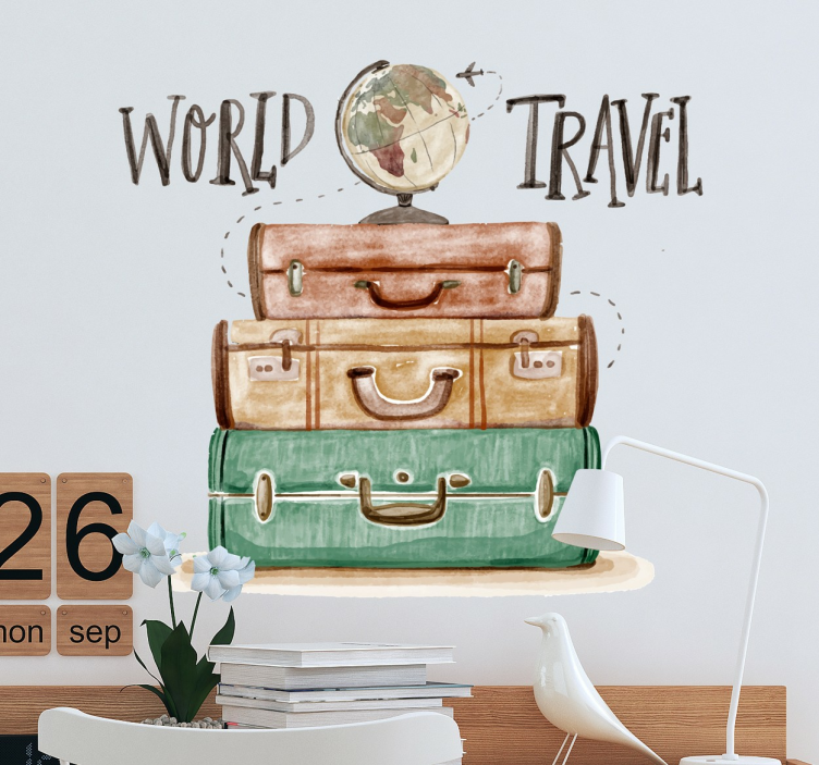 Vinil decorativo world travel - TenStickers