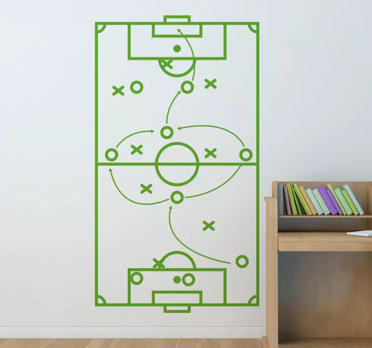 Vinil decoratvo estratégia futebol em campo - TenStickers