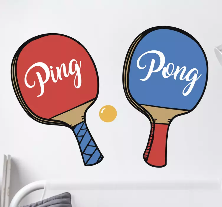 Vinil deportivo ping pong - TenStickers