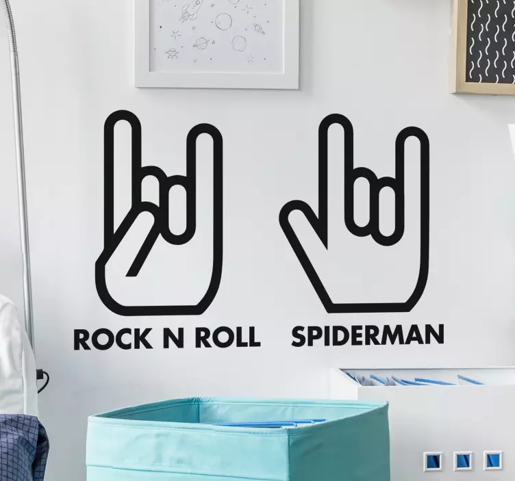 Vinil divertido Rock Spiderman - TenStickers