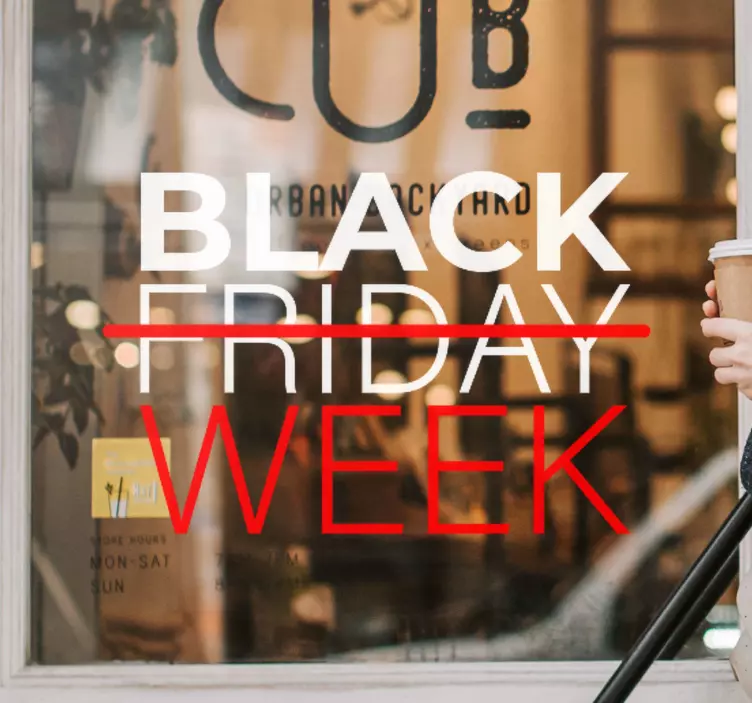 Autocolantes festividades Rasurado na semana negra sexta-feira - TenStickers