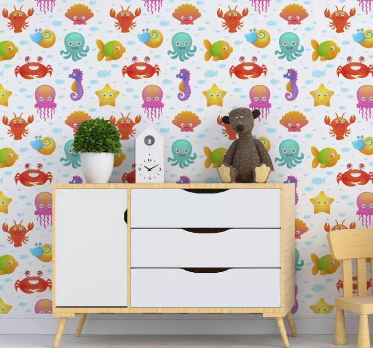 Autocolante com fotomurais Peixe infantil - TenStickers