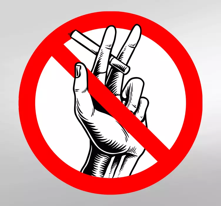 Autocolantes ícones Ilustração mão com ícone do sigarette - TenStickers