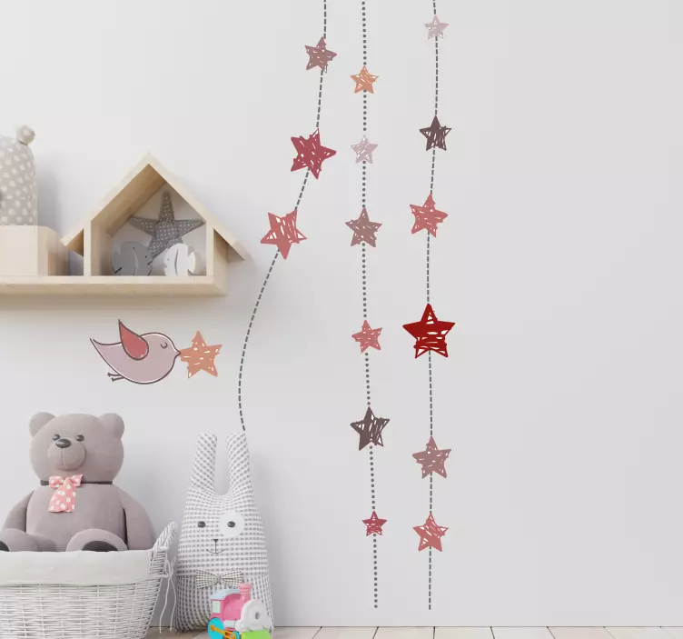 Vinil infantil ave e estrelas - TenStickers