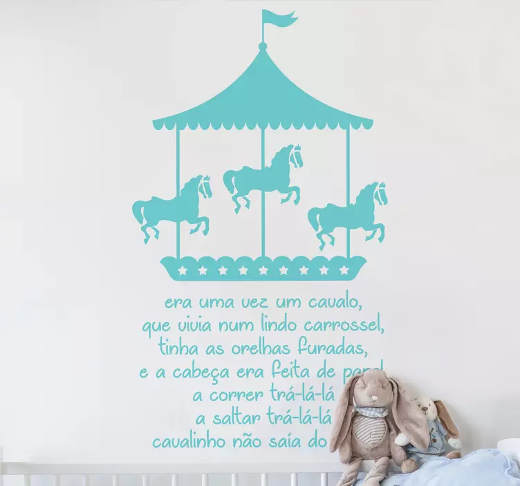 Vinil Infantil Era Uma Vez Um Cavalo - TenStickers
