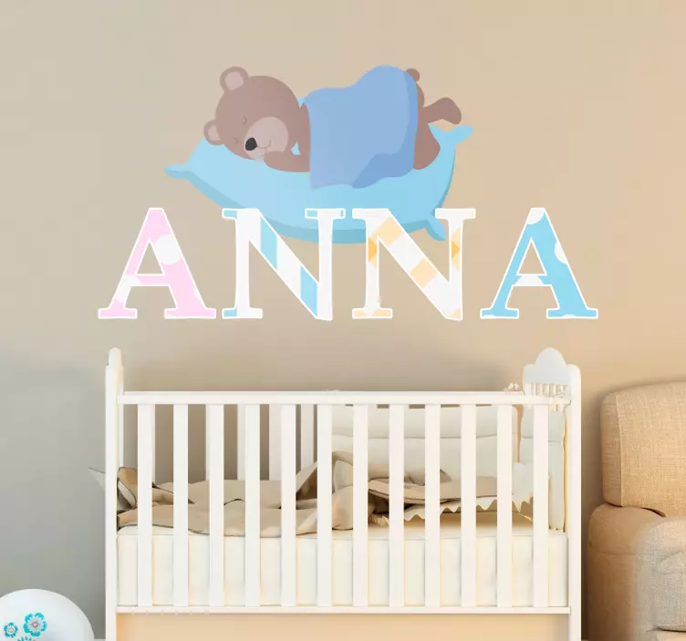 Vinil infantil peluche personalizado - TenStickers