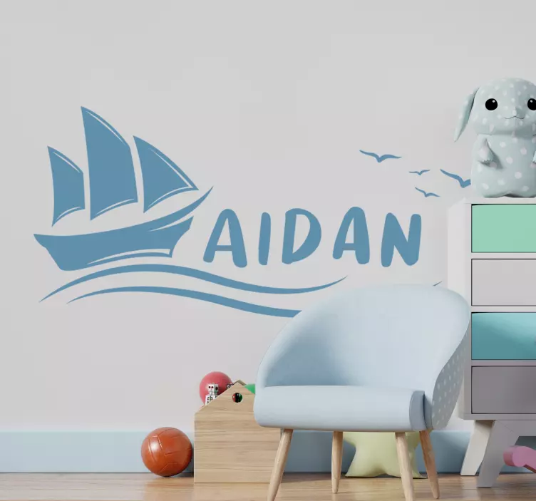 Autocolantes marítimos Veleiro nomeado - TenStickers