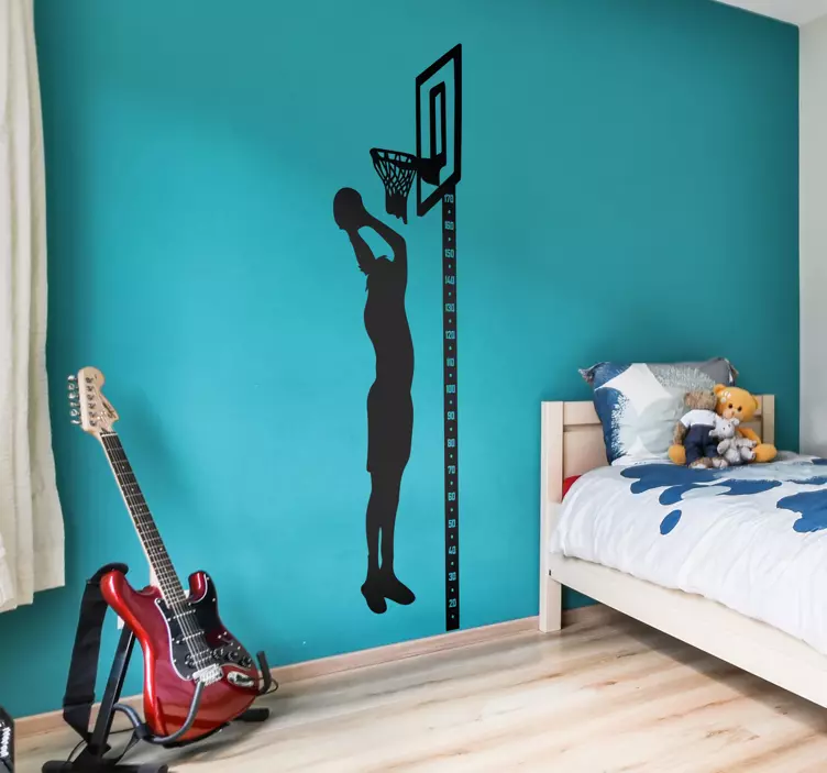 Autocolante medidor de altura Medidor de basquete - TenStickers