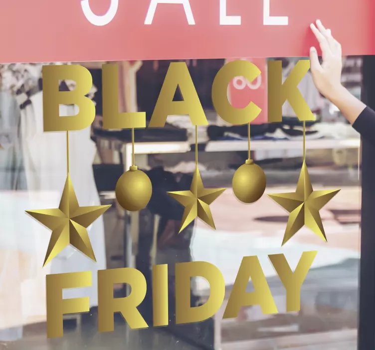 Vinil montras Adornos Natalícios Black Friday - TenStickers