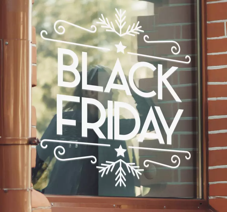 Vinil negócios Flocos de Neve Black Friday - TenStickers