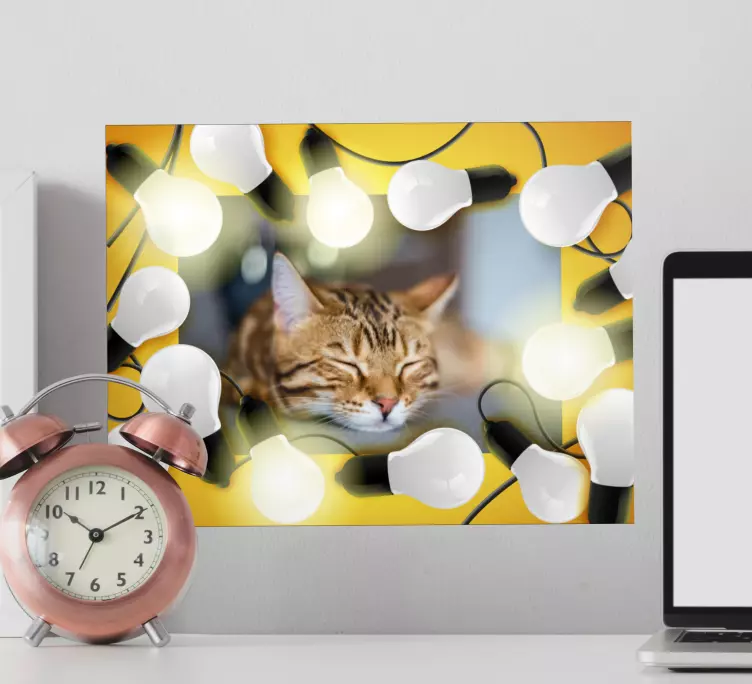 Autocolantes ornamentais Moldura de lâmpadas - TenStickers