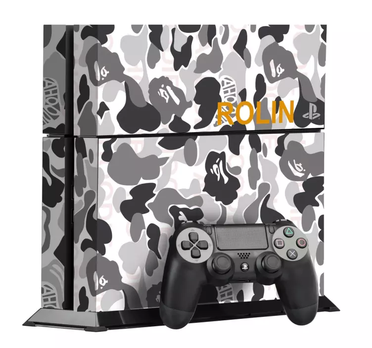 Vinil padrão camuflagem play station - TenStickers