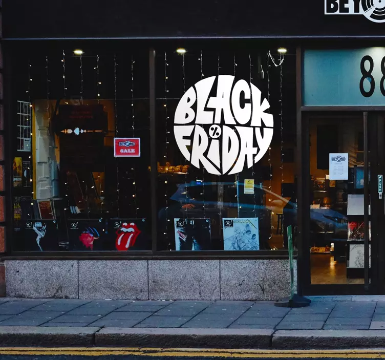 Autocolante para black friday Círculo de sexta-feira negra - TenStickers