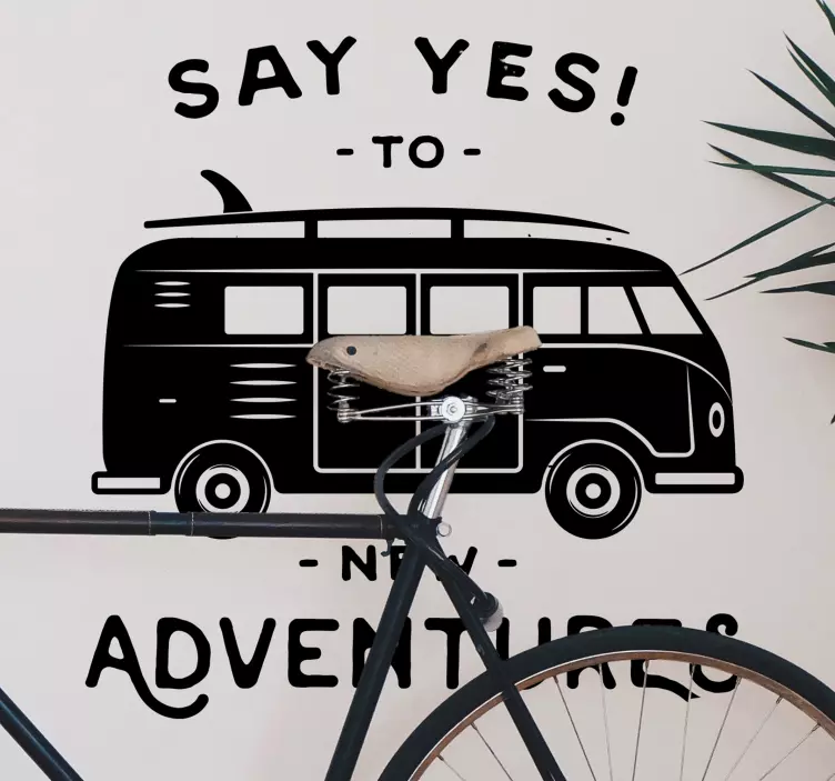 Autocolantes para carros Van hippie - TenStickers