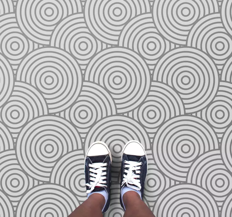 Autocolantes para chão Círculos cinza modernos - TenStickers