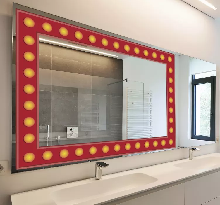 Vinil para espelhos Efeito Lâmpadas - TenStickers