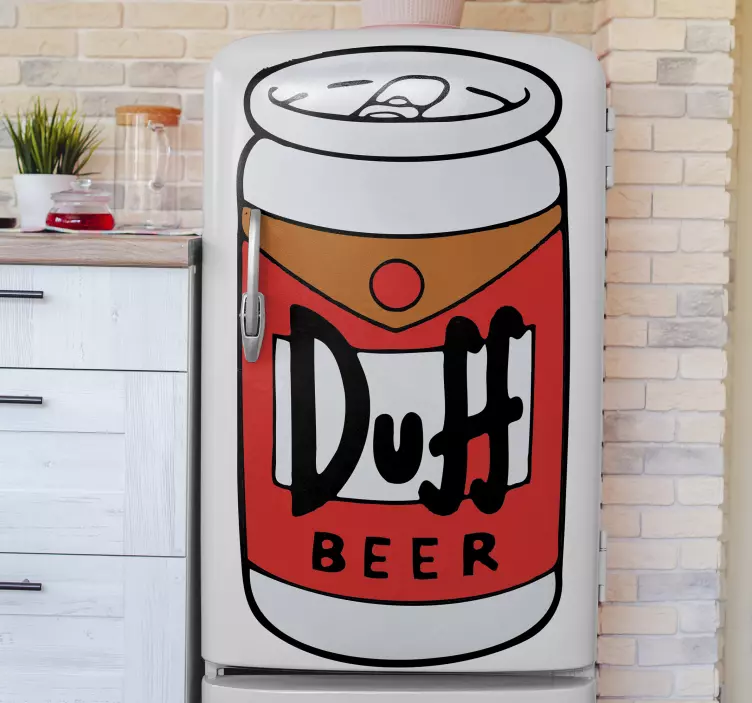 Autocolante para frigorífico Cerveja duff - TenStickers