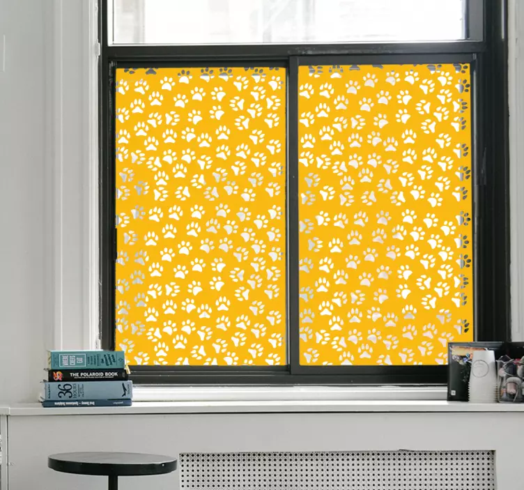 Vinil para janela pegadas de animais - TenStickers