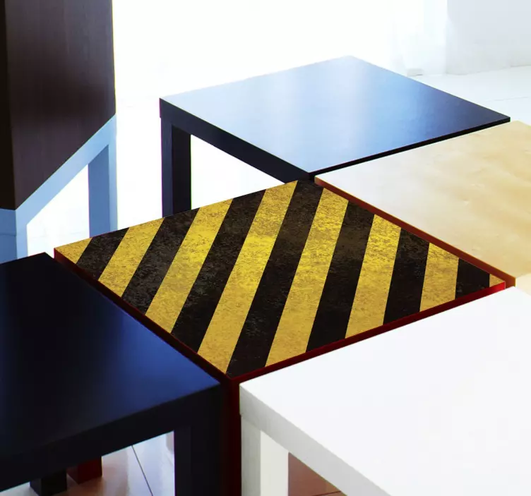 Vinil para mesa preto e amarelo - TenStickers
