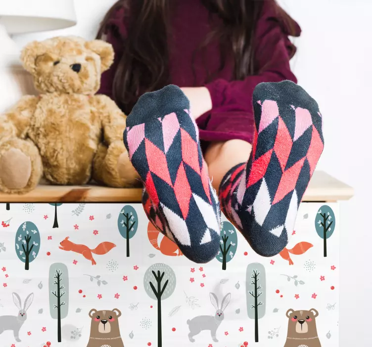 Autocolantes para móveis Amigos animais nórdicos - TenStickers