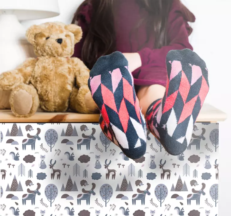 Autocolantes para móveis Animais nórdicos - TenStickers