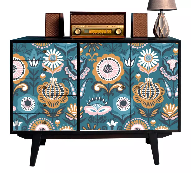 Autocolantes para móveis Composição da flor polonesa tradicional - TenStickers