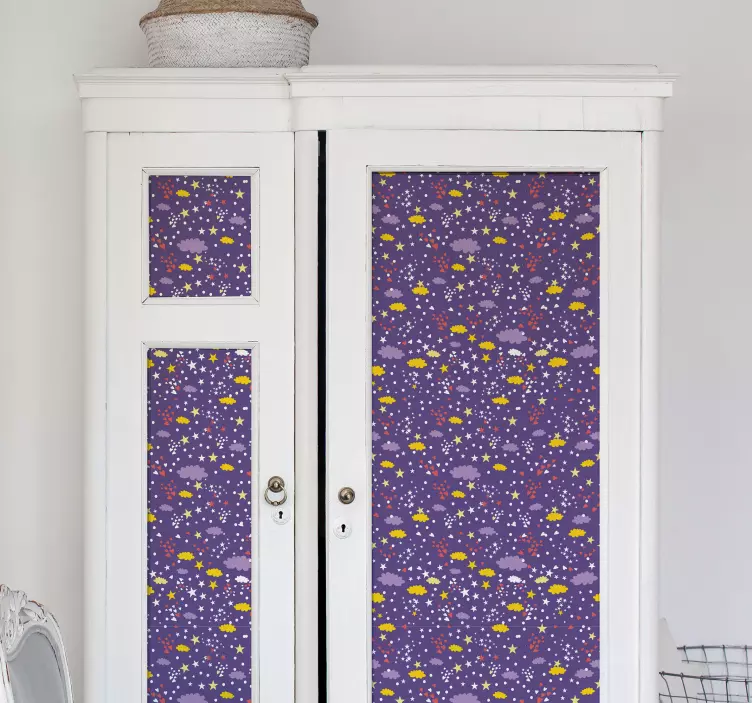 Autocolantes para móveis Estrelas e nuvens - TenStickers