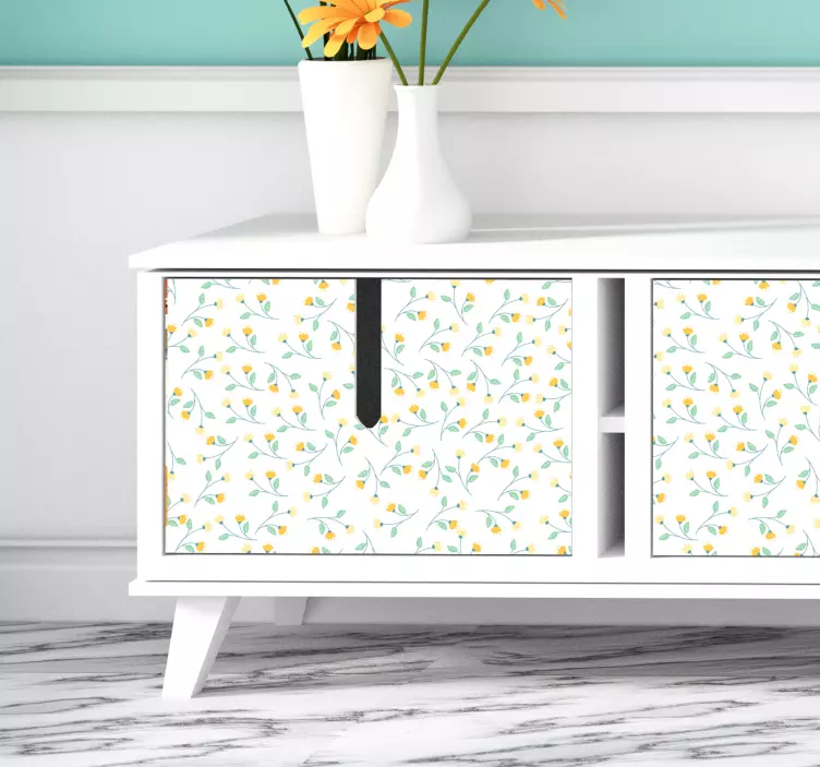 Autocolantes para móveis Flores amarelas - TenStickers