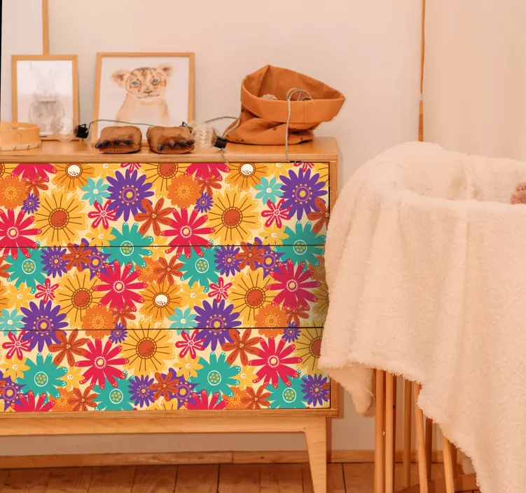 Autocolantes para móveis Muitas flores - TenStickers