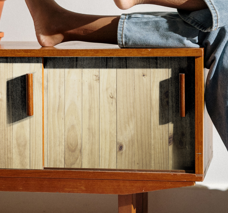 Autocolantes para móveis Padrão de madeira leve - TenStickers