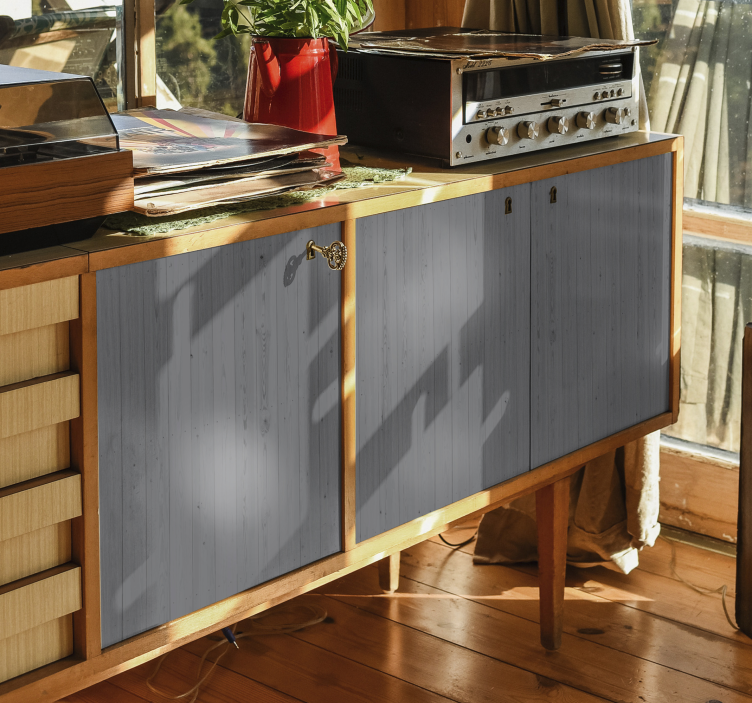 Autocolantes para móveis Pantone cinza de madeira - TenStickers