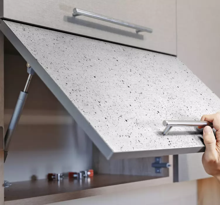 Autocolantes para móveis Textura de pedra padrão branco com ponto - TenStickers