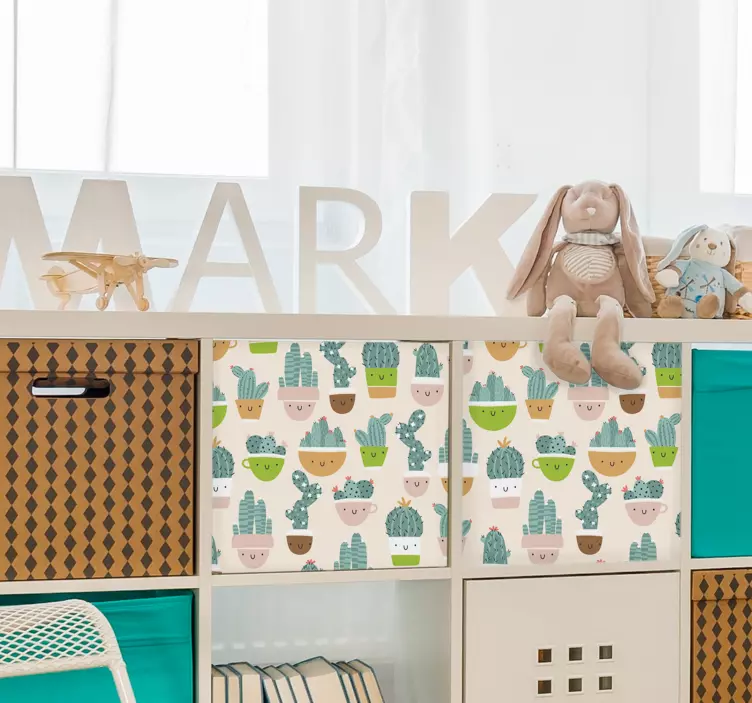 Autocolantes para móveis Vasos de cactos - TenStickers